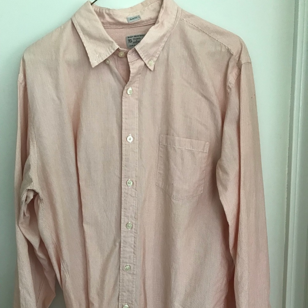 J. Crew Pinstripe Button Down Sz L